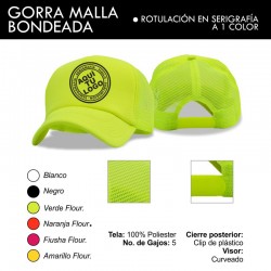 Gorra de malla bondeada lisa
