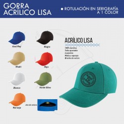 Gorra publicitaria acrílico...